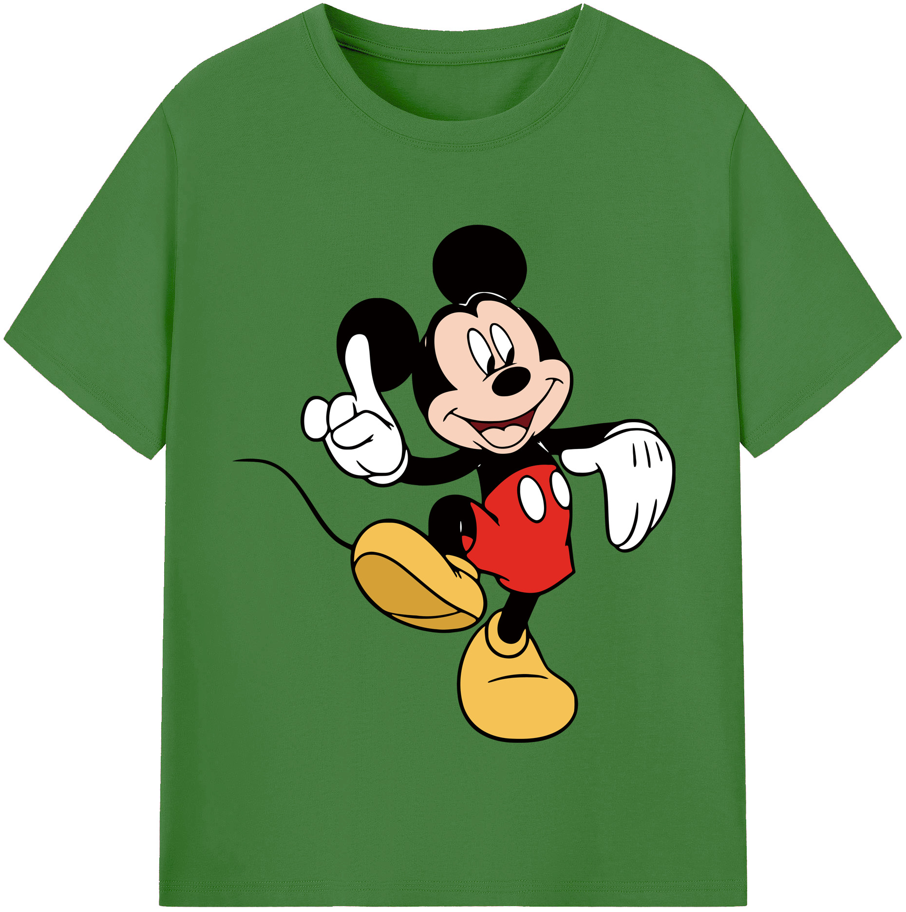 （画像用） ミッキーマウス Mickey Mouse レディースカジュアルプリントTシャツ（綿100％）